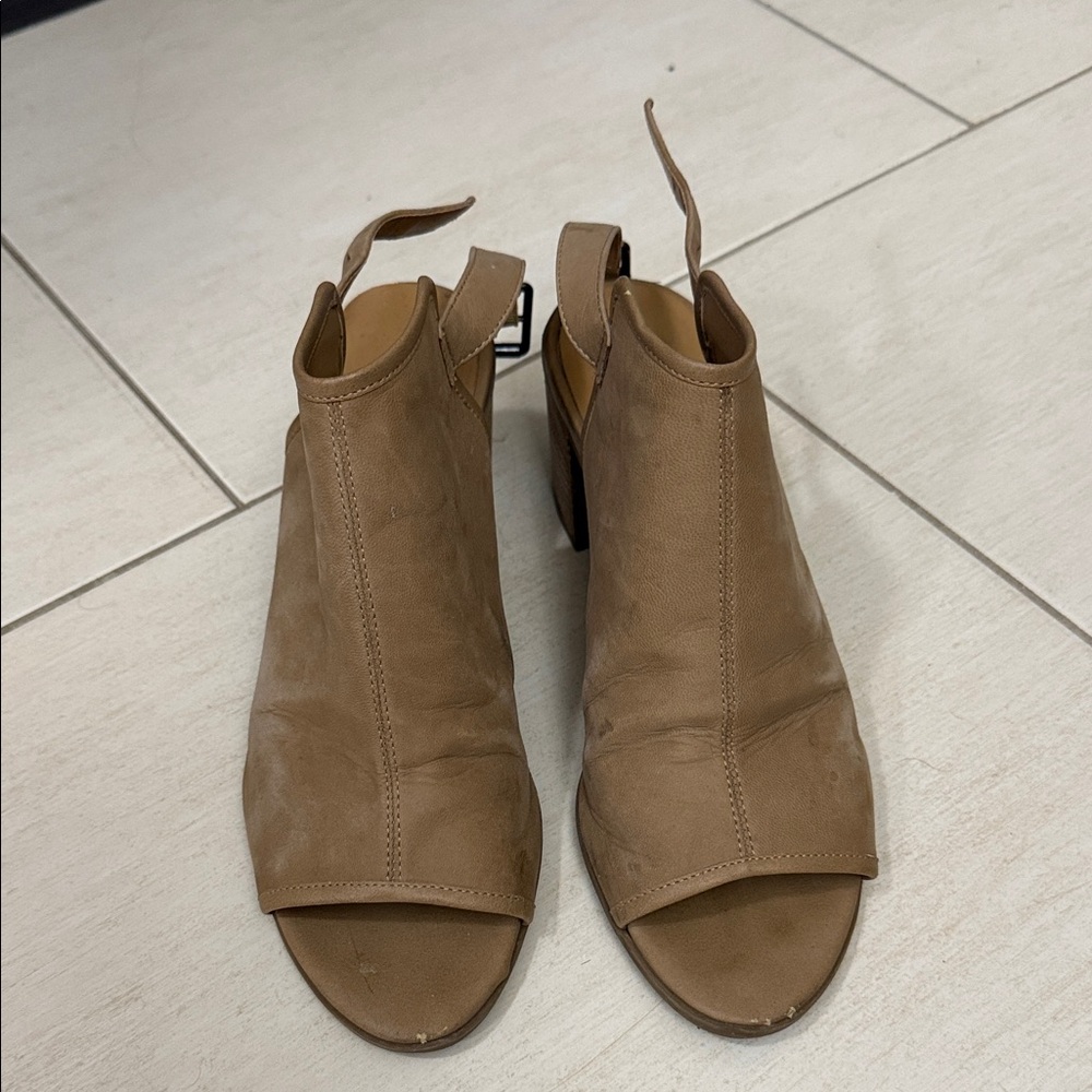 Franco Fortini Brown Open-Toe Heeled Boots